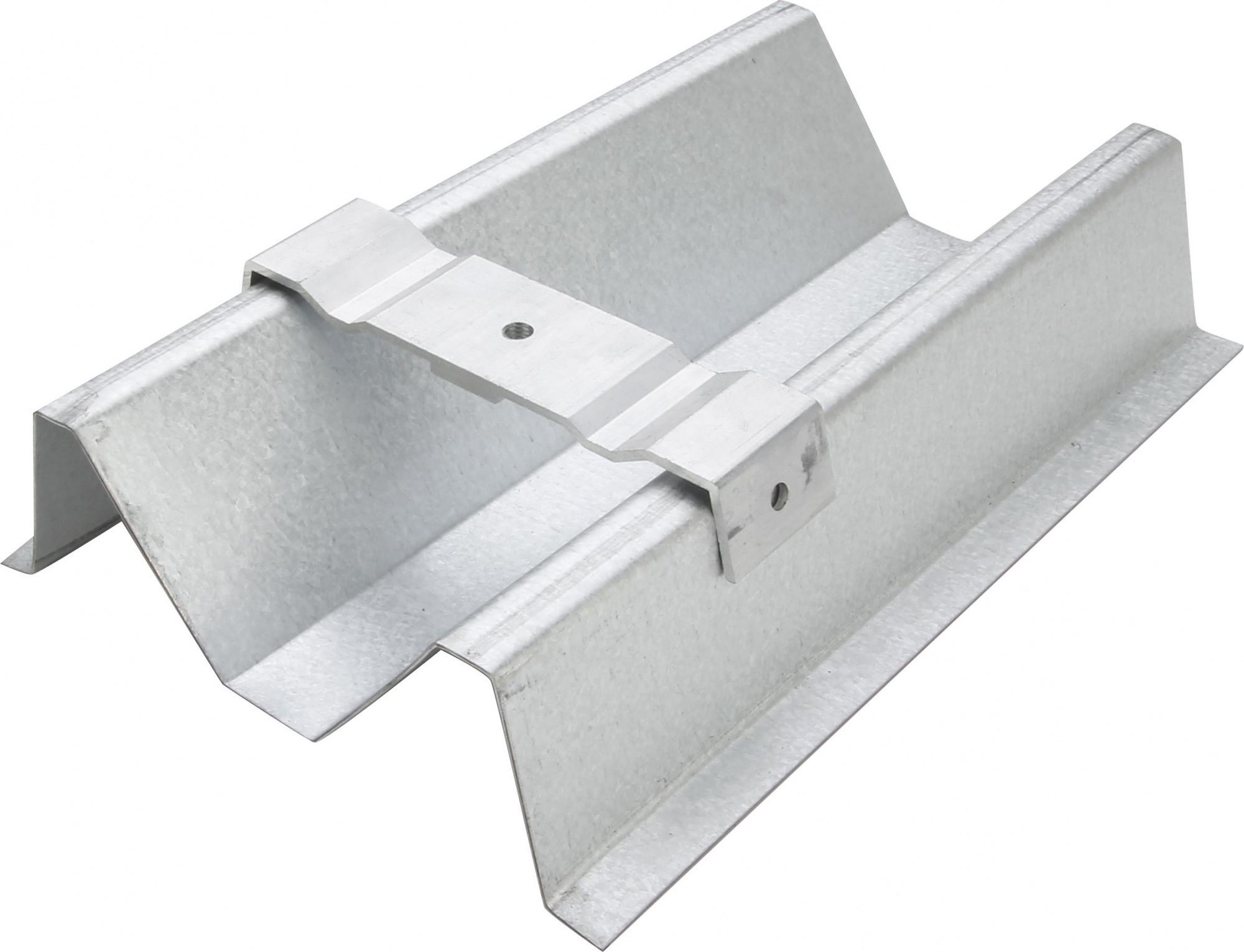 M-shaped deflector channel for roof solar